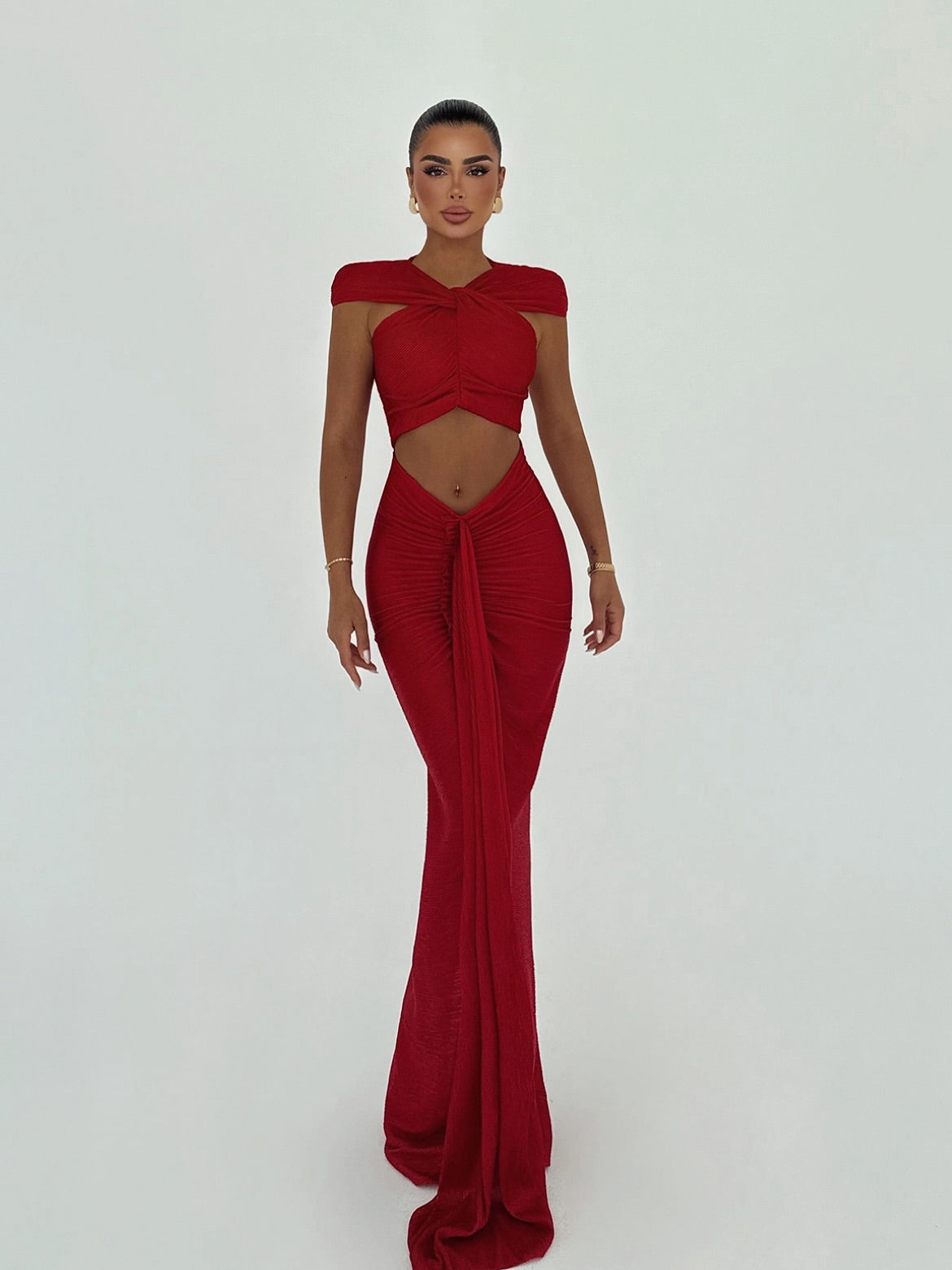 Twist Knot Draped Gown