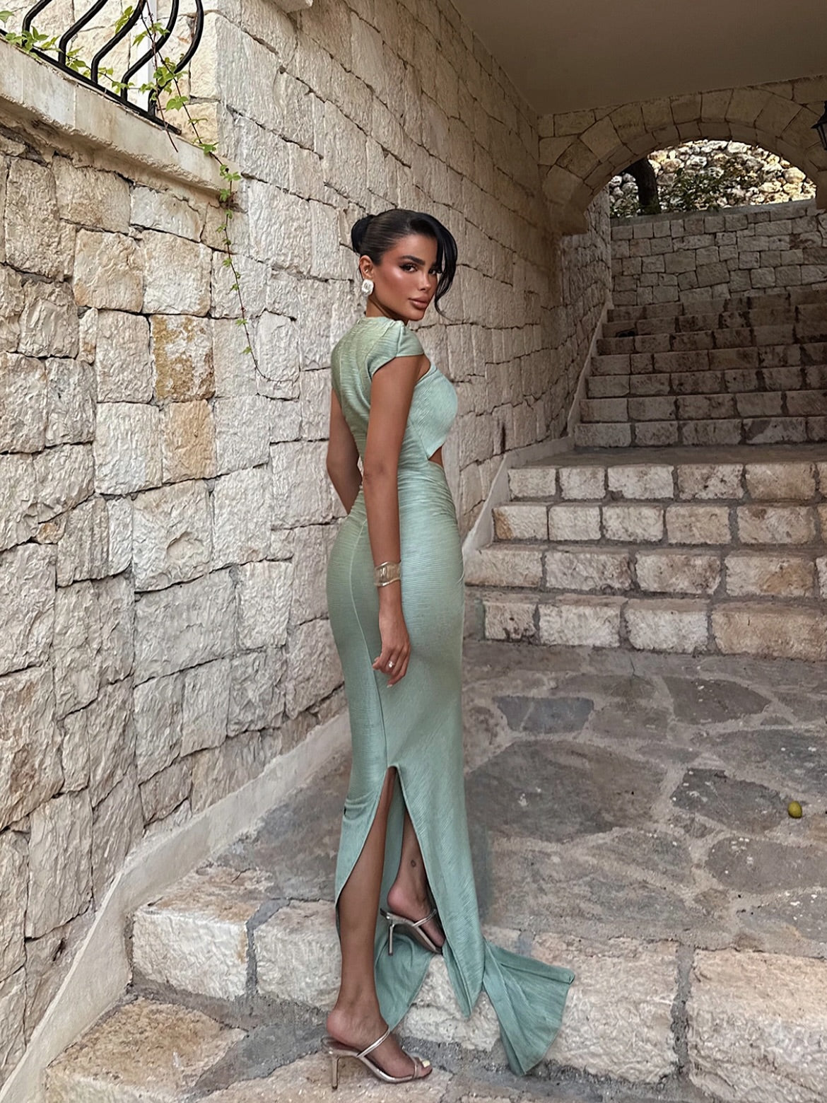 Twist Knot Draped Gown
