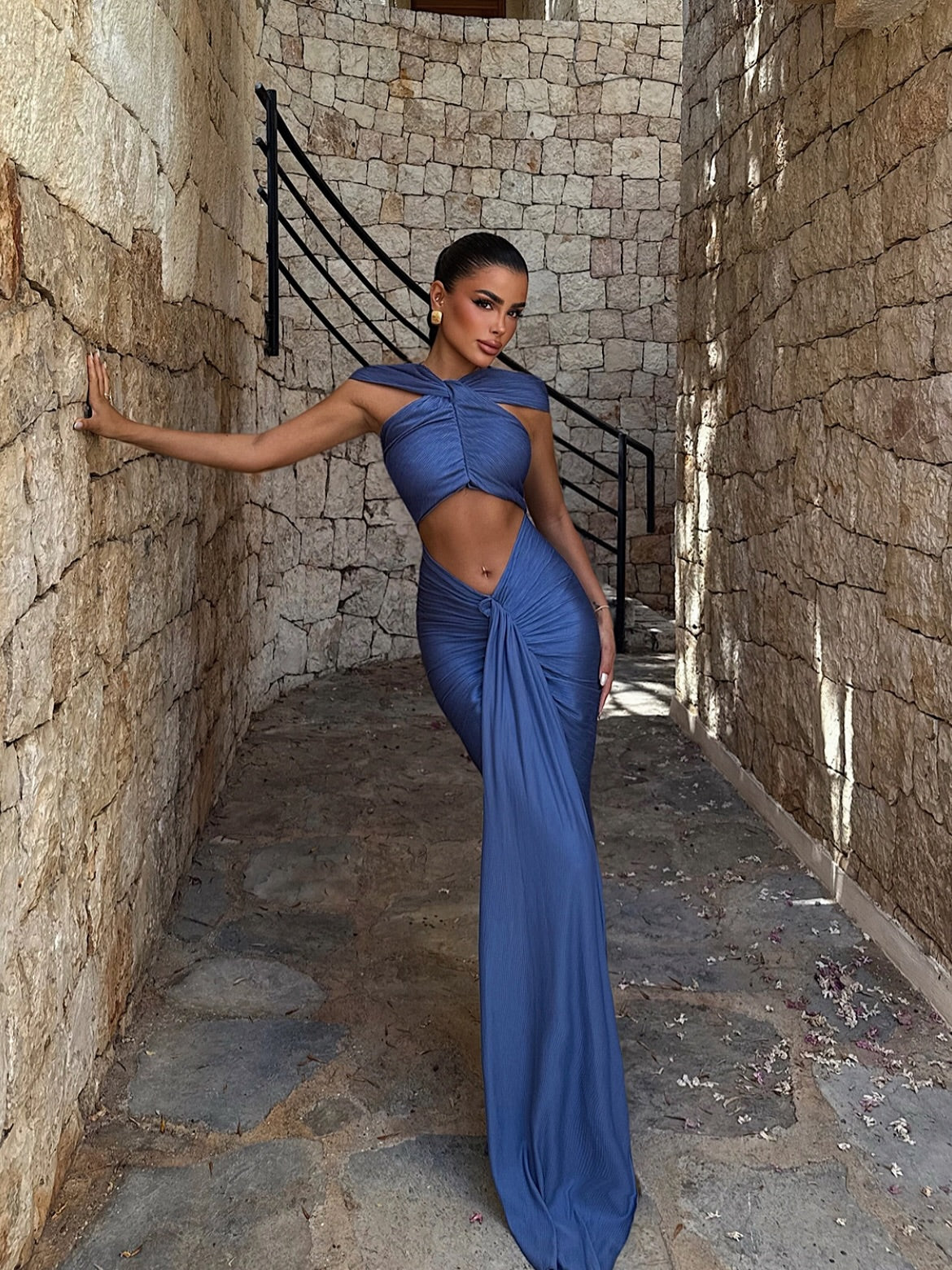 Twist Knot Draped Gown