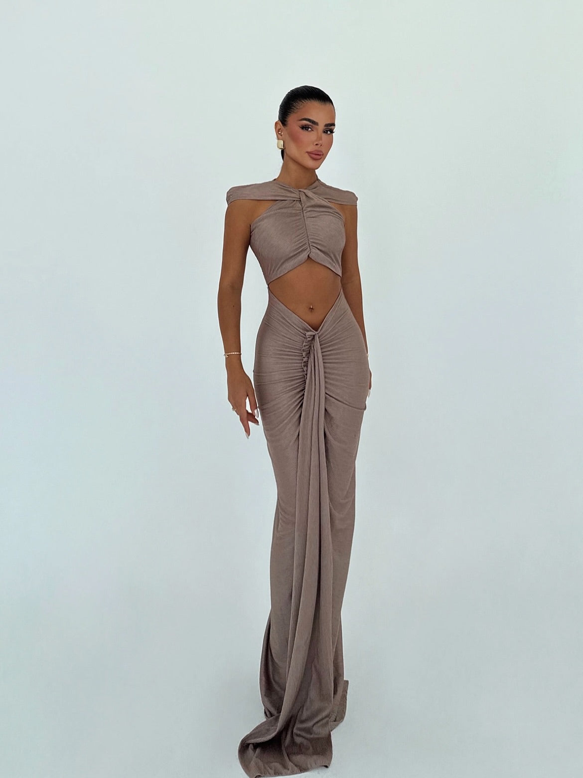 Twist Knot Draped Gown
