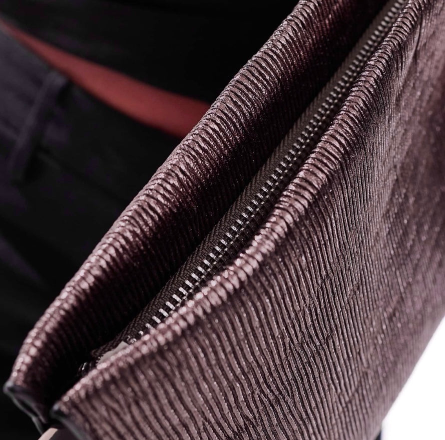 Gunmetal Silver Clutch