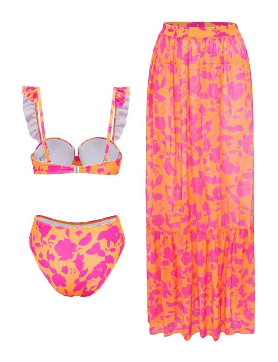Zš3pcs Orange/Pink Set