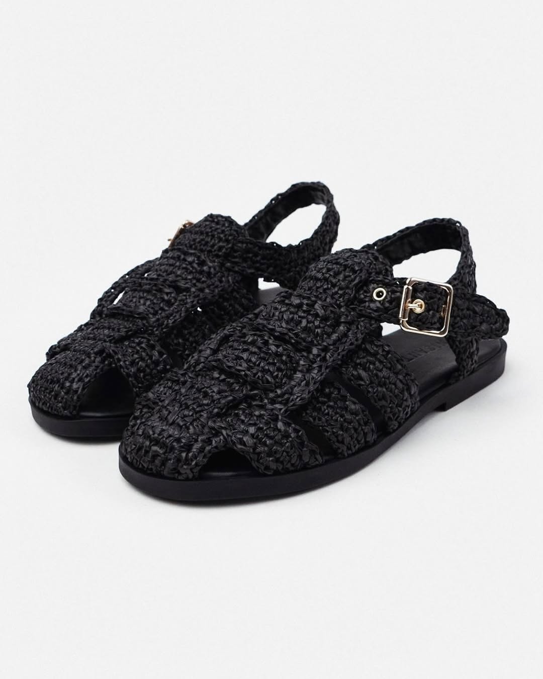.NEW Ramona Straw Knit Sandals