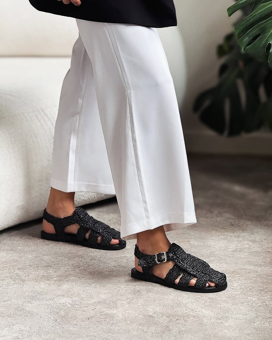 .NEW Ramona Straw Knit Sandals