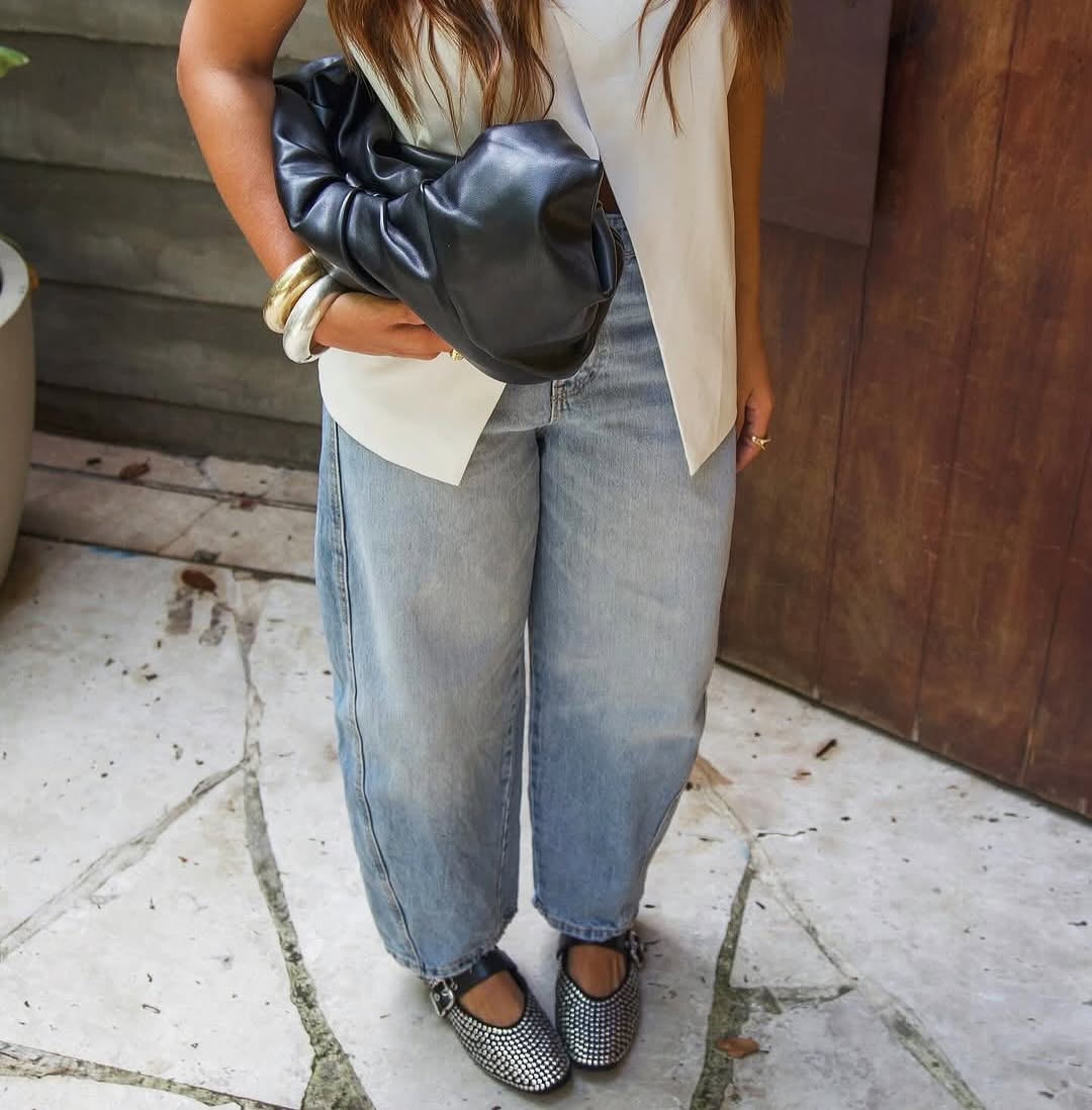 .Studded Silver/Black Shoes