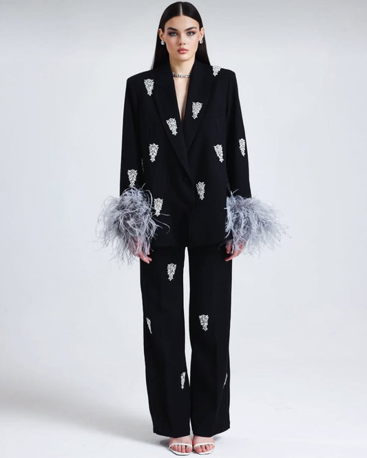Rhinestone Black Suit