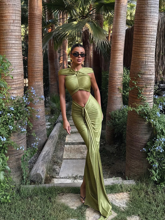 Twist Knot Draped Gown