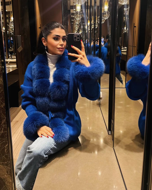 Z⚜️Fox Fur Cardigan
