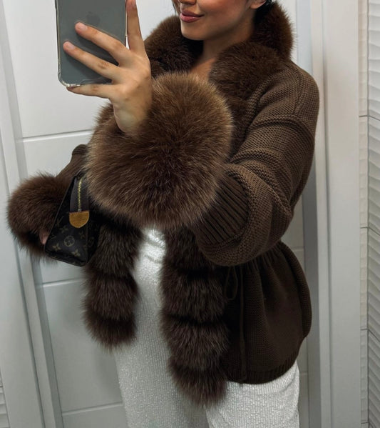 Z⚜️Fox Fur Cardigan