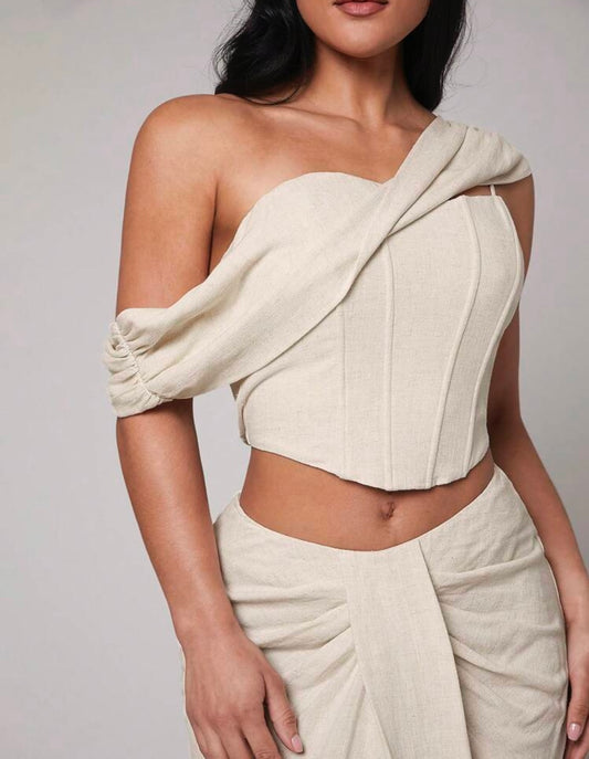 Linen Corset Top