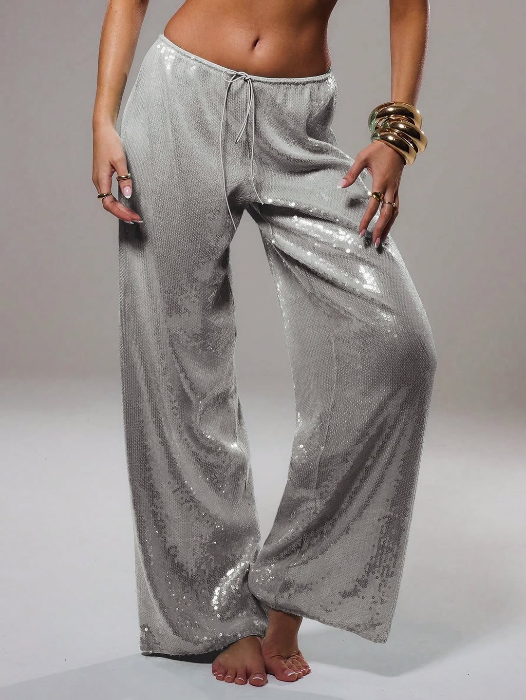 .Trendy Sequined Pants