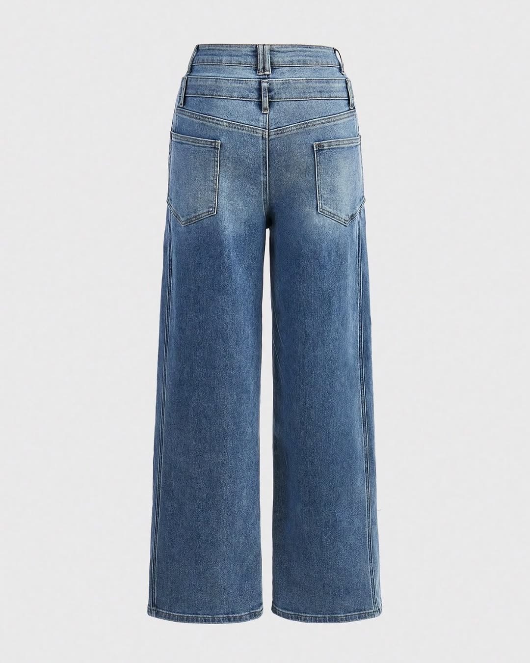 Asymmetric Waistband Denim