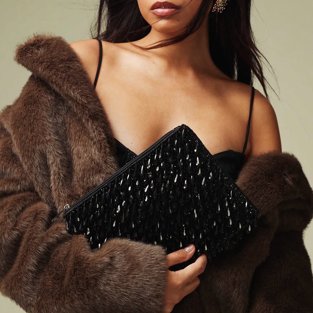 .NEW Beaded Clutch