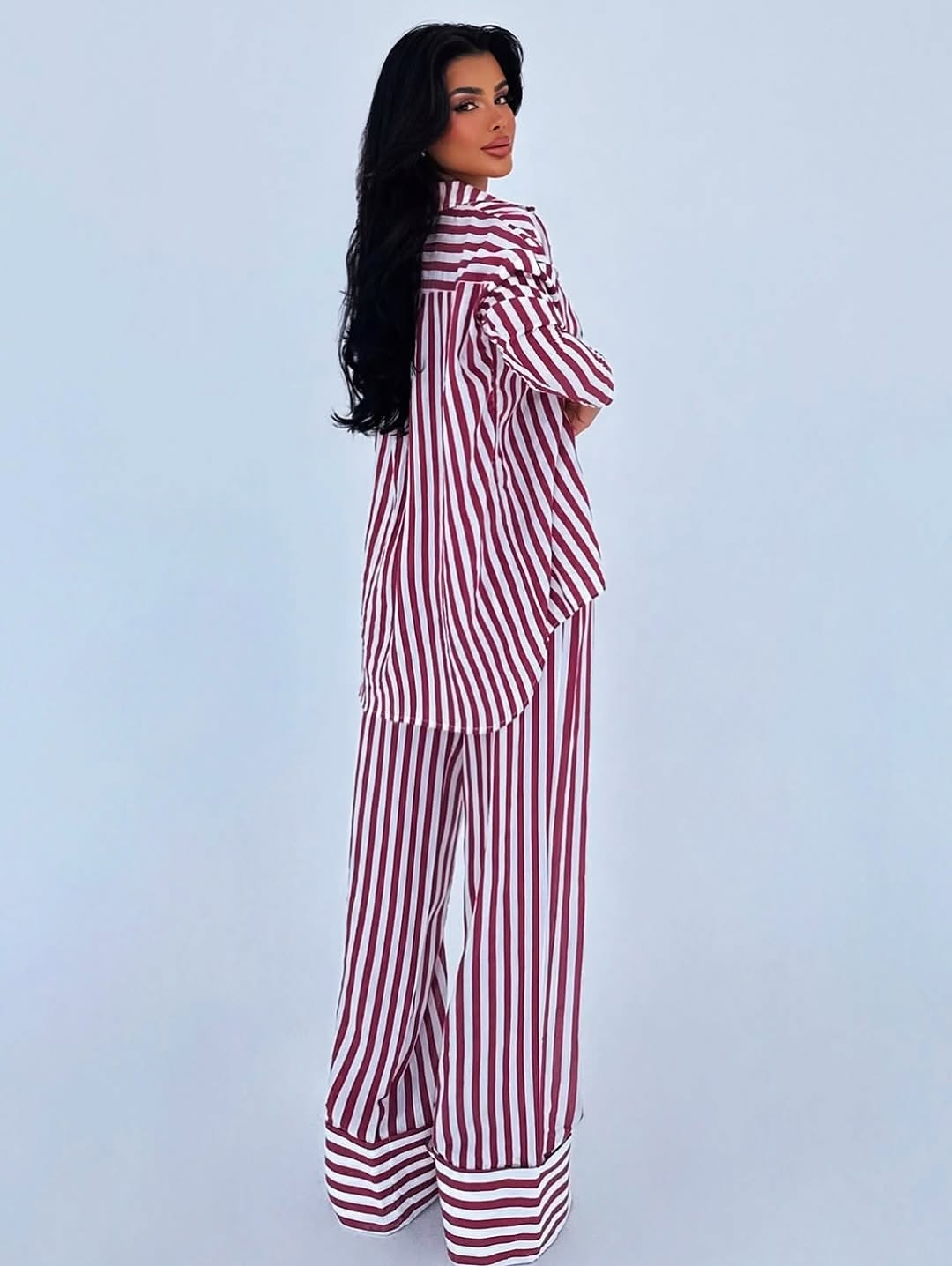 Maroon Stripe Co-Ord